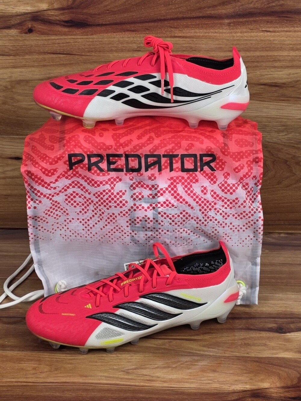 Adidas Predator Elite AG JS0419 Lucid Red/Black Men's Soccer Cleats Mens Size 10
